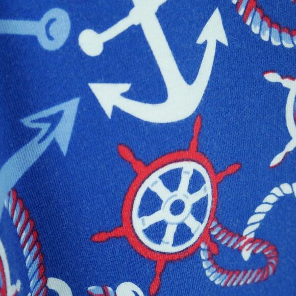 Talbots 1X Dress Sleeveless Nautical Sailor Print Resort Country Club Preppy - Picture 4 of 7